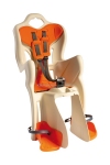 Сиденье задние (детское велокресло) Bellelli PEPE Standart Multifix до 22 кг, бежевое с оранжевой подкладкой